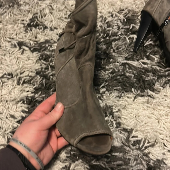Gray Suede Calvin Klein Booties - Picture 4 of 6